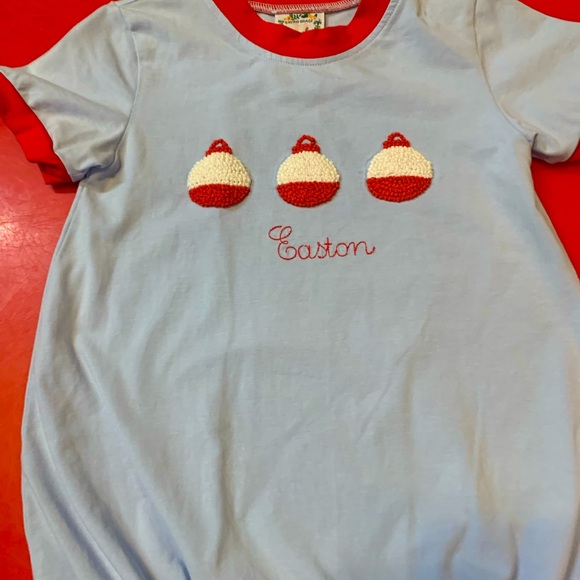 Saving Grace Smocks 2T Boy’s romper monogrammed with the name “Easton” blue - Picture 1 of 1